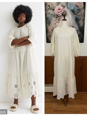 Darling New H&M Eyelet Tiered Maxi Dress